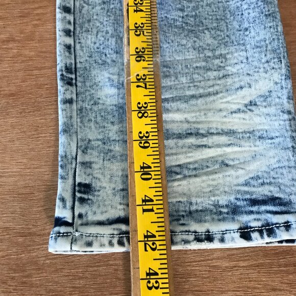 Frost Originals Patchwork Jeans Men 46x33 Blue Mid Rise Distressed Grunge Skater - Picture 9 of 14